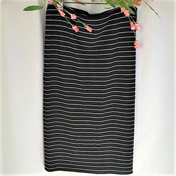 Mossimo Supply Co. Dresses & Skirts - Black and Grey Striped Midi Skirt